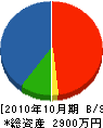 佐藤土木 貸借対照表 2010年10月期
