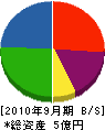 セキソ 貸借対照表 2010年9月期 セキソ 貸借対照表 2010年9月期