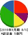 にしき堂 貸借対照表 2010年8月期