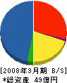日本製紙石巻テクノ 貸借対照表 2008年3月期