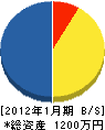 ユタカ電気商会 貸借対照表 2012年1月期