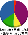 イケダ電気 貸借対照表 2012年5月期