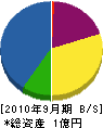 京葉園芸 貸借対照表 2010年9月期