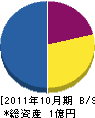 坂本組 貸借対照表 2011年10月期