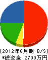 助川土木 貸借対照表 2012年6月期