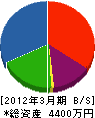 新栄空調 貸借対照表 2012年3月期