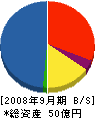 姫野組 貸借対照表 2008年9月期