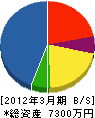 江田土木 貸借対照表 2012年3月期