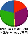 桝田井戸ポンプ設備工業所 貸借対照表 2012年4月期