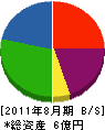 イヌ井建材 貸借対照表 2011年8月期
