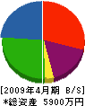 山田塗装 貸借対照表 2009年4月期