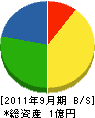 柏田電業社 貸借対照表 2011年9月期