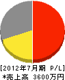 野澤電業社 損益計算書 2012年7月期