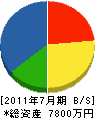 大塚土木工業 貸借対照表 2011年7月期