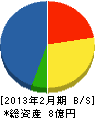 藤井設備 貸借対照表 2013年2月期