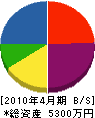 田中鉄工 貸借対照表 2010年4月期
