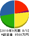 山川工務店 貸借対照表 2010年9月期