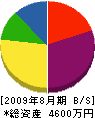 田島建築 貸借対照表 2009年8月期