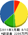山崎電気商会 貸借対照表 2011年3月期