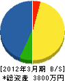 ヒダ道路 貸借対照表 2012年3月期