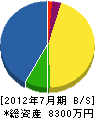 中山成業 貸借対照表 2012年7月期