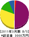 千葉水道工務店 貸借対照表 2011年3月期