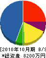川合電気設備 貸借対照表 2010年10月期