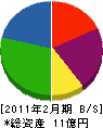シモアラ 貸借対照表 2011年2月期