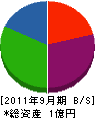 ヤマナミエンジニヤリング 貸借対照表 2011年9月期