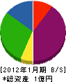 中村ポンプ 貸借対照表 2012年1月期