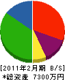 福田電機商会 貸借対照表 2011年2月期