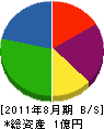 渡辺商事 貸借対照表 2011年8月期