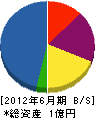 福本水道工業 貸借対照表 2012年6月期