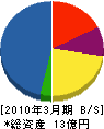 藤本建設 貸借対照表 2010年3月期