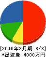 飯田建設 貸借対照表 2010年3月期