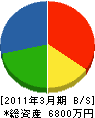 石川浄水機販売 貸借対照表 2011年3月期