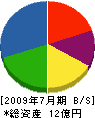東朋産業 貸借対照表 2009年7月期