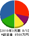 山口工業 貸借対照表 2010年3月期