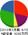 新札幌建設 貸借対照表 2012年3月期