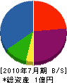 井上砂利店 貸借対照表 2010年7月期