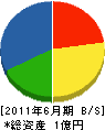東札幌配管工業 貸借対照表 2011年6月期