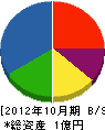 佐藤塗装店 貸借対照表 2012年10月期