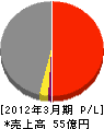渡辺組 損益計算書 2012年3月期