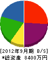 山芳工業 貸借対照表 2012年9月期