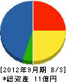 松本建設 貸借対照表 2012年9月期