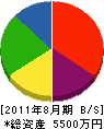 内田塗装店 貸借対照表 2011年8月期