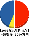 ヨシオカ 貸借対照表 2008年3月期