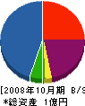 地盤改良堀田 貸借対照表 2008年10月期