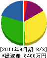柿坂建設 貸借対照表 2011年9月期