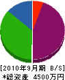 内沢工務店 貸借対照表 2010年9月期
